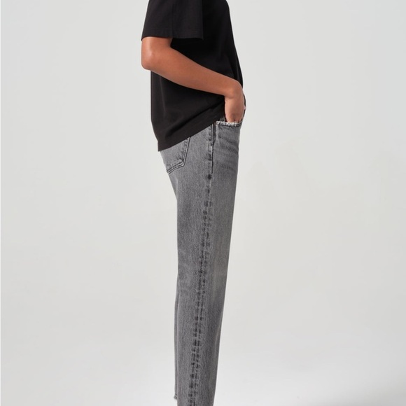 Agolde Gray Straight Leg Jeans Mid-Rise Casual - Picture 3 of 9